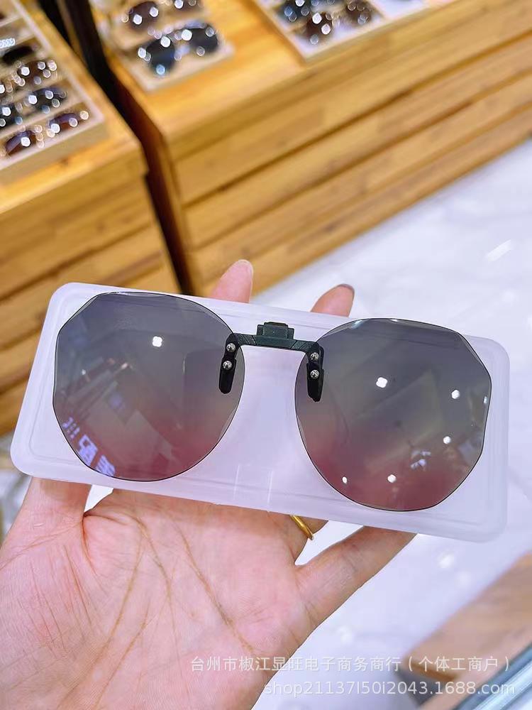 Wholesale Flip-up frameless round UV-proof sunglasses