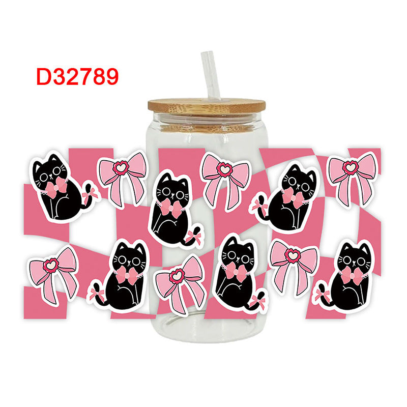Wholesale Complex and cute patterns 16oz Cup UV DTF Wraps