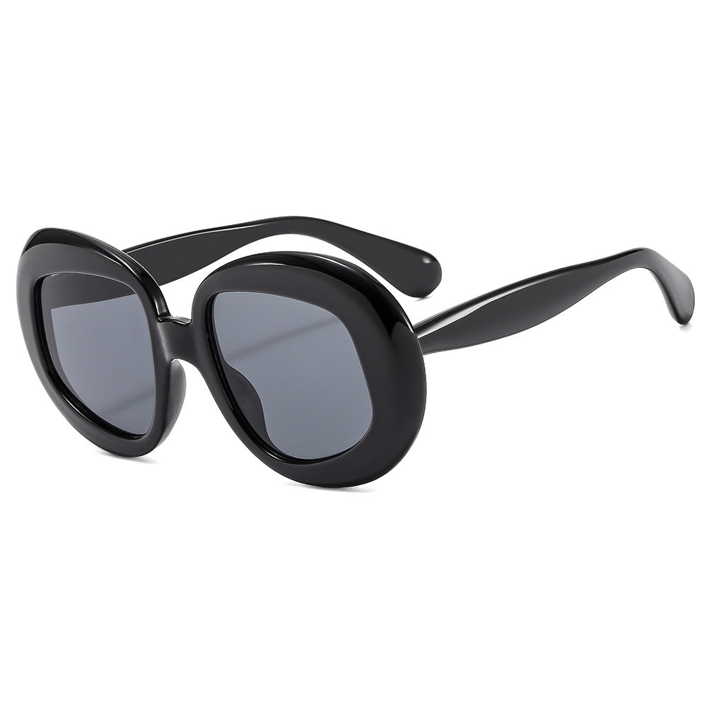 Wholesale PC Oval Retro Flat Mirror Sunglasses