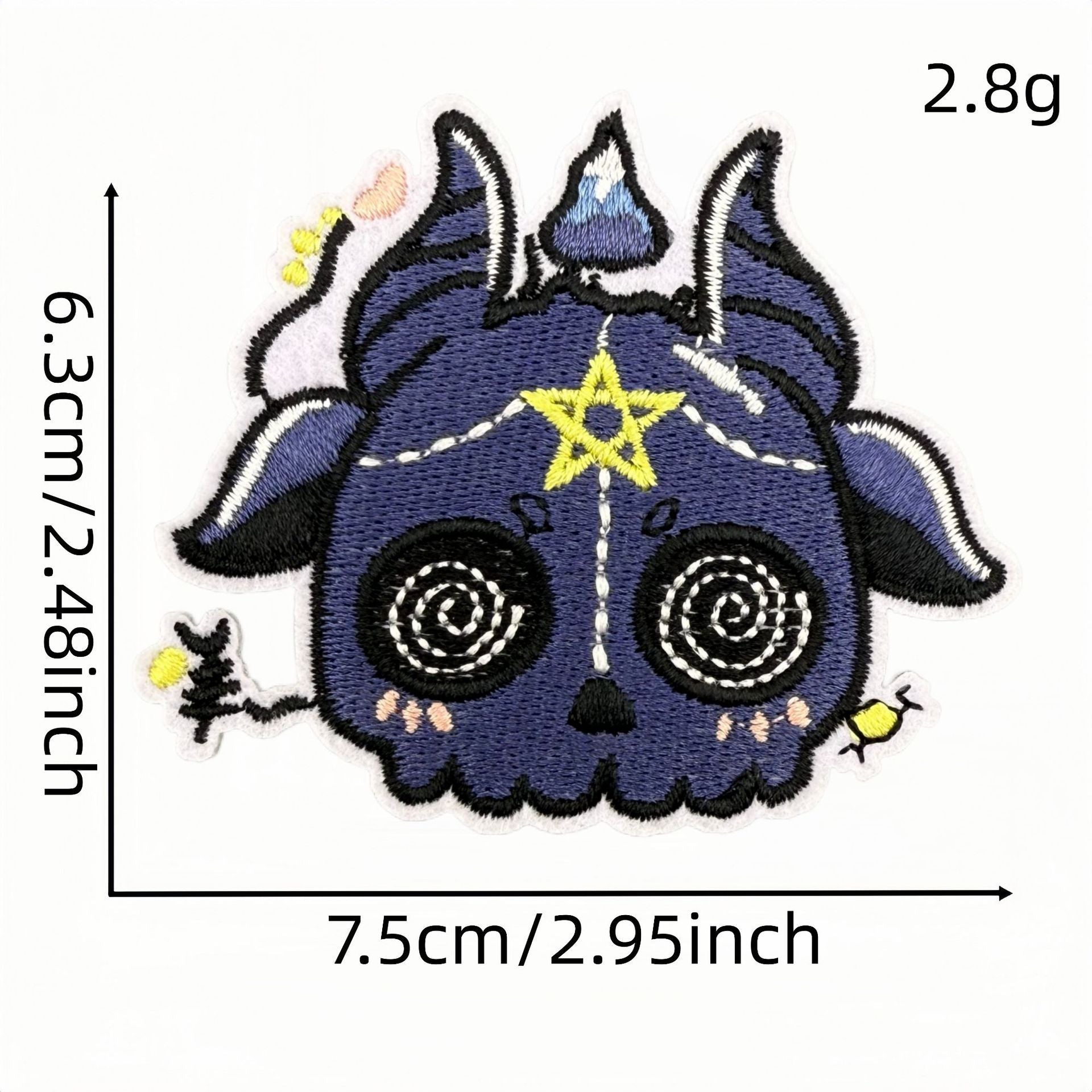Wholesale Polyester Cartoon Skull Embroidered Patch Hot Melt Adhesive Backing DIY Clothing Bag Decorative Accessory Craft Supply