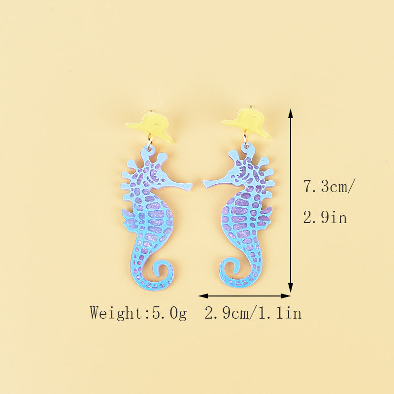 Wholesale Summer series earrings ocean style acrylic earrings