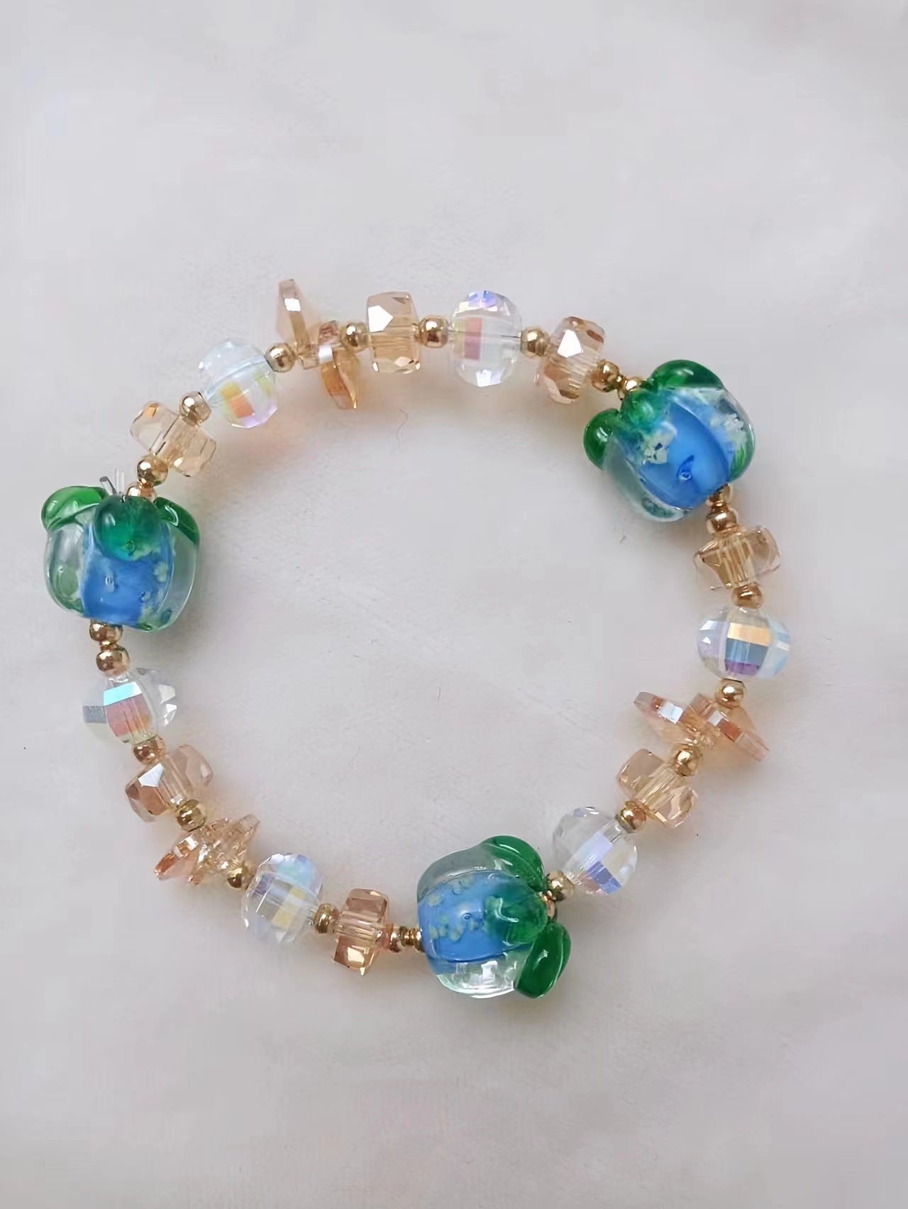 Wholesale Luminous Glass Artificial Crystal Bracelet