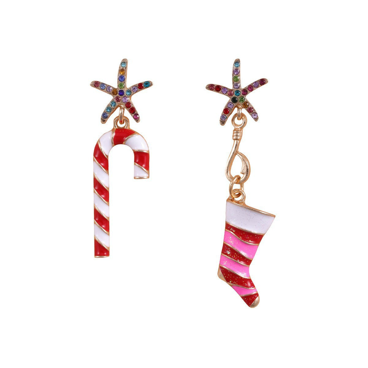 Wholesale Cute cartoon beaded  Christmas tree earrings