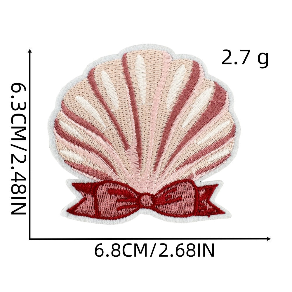 Wholesale Polyester Embroidered Sweet Heart Bow Patch For Girls Clothing Bag Decoration