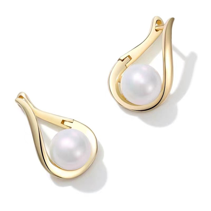 Wholesale Copper Pearl Mosquito Coil Ear Clip