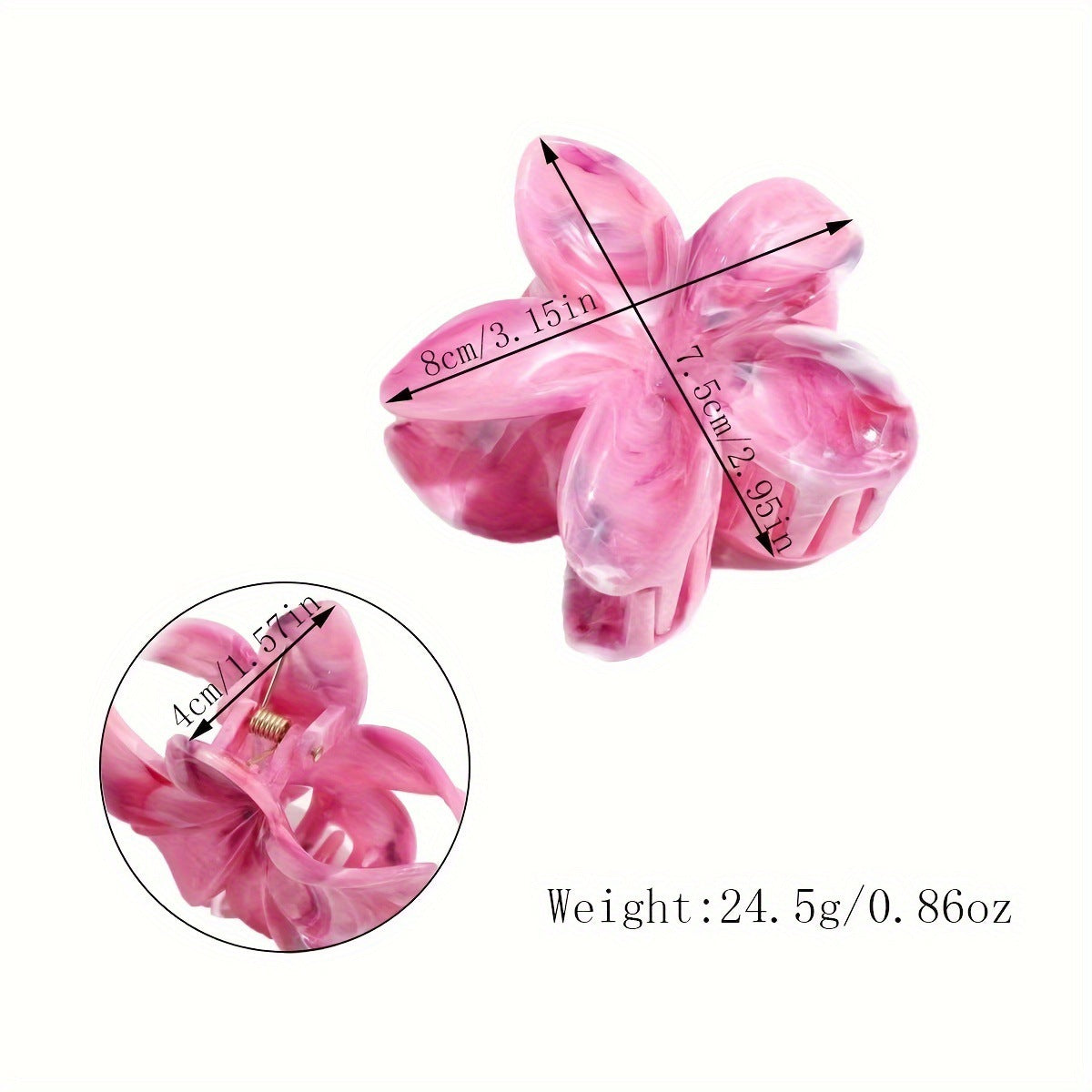 Wholesale plumeria flower bauhinia flower festival women's back head shark clip hair accessories