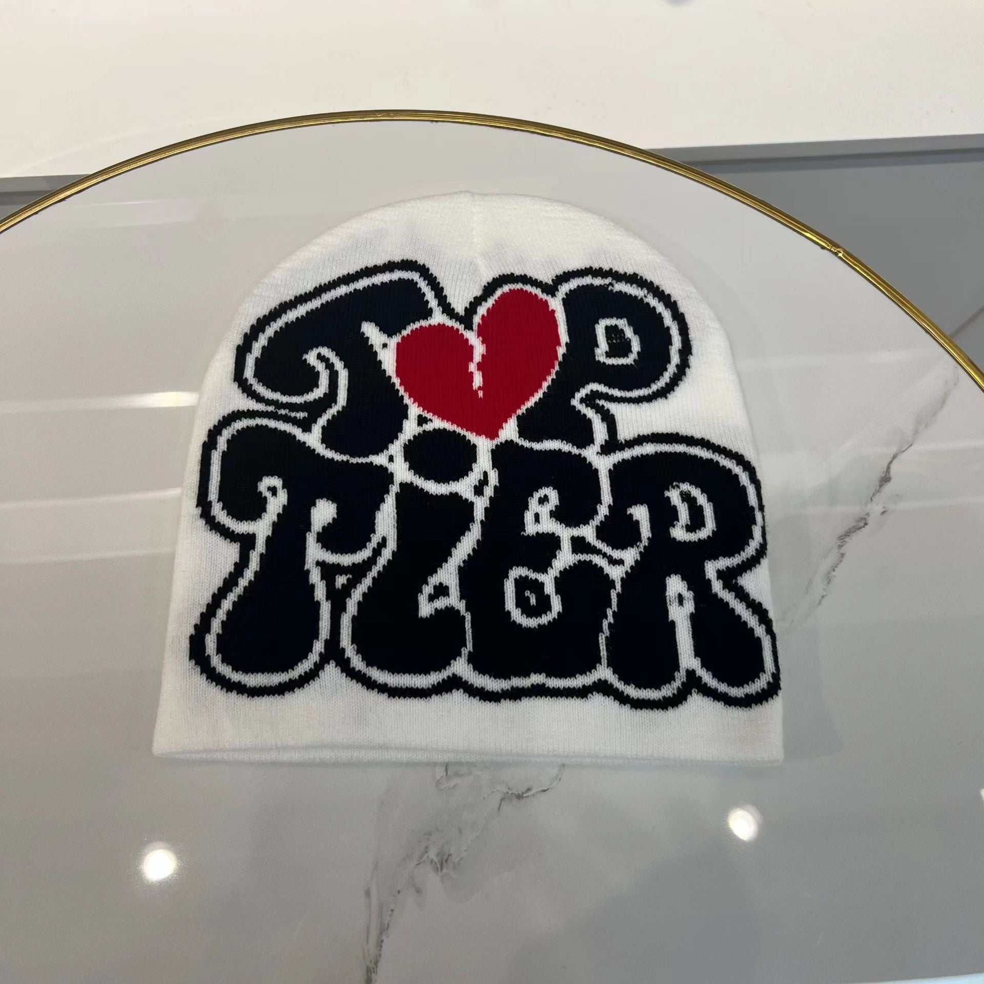 Wholesale Acrylic Autumn and Winter Multi-color Letters Adult Wool Knitted Hat