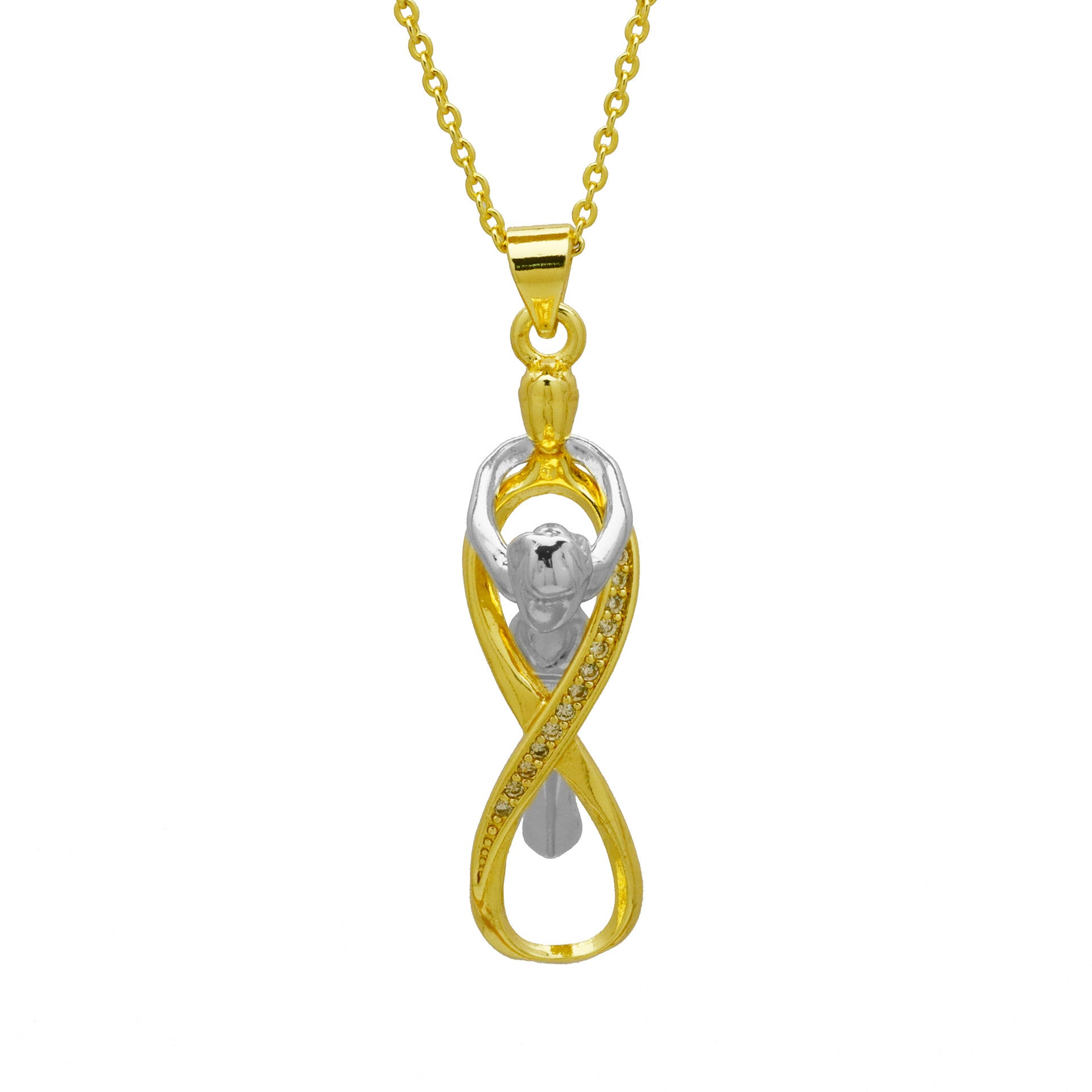 Wholesale  Stainless steel Couple Hug Pendant Necklace