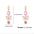 Wholesale Valentine's Day love peach two-piece earrings Women's European and American fashion semi-precious stone drop oil earrings