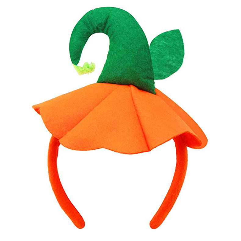 Wholesale  Halloween Pumpkin Cover Headband Pumpkin Head Buckle Halloween Party Prom Headwear Decoration Performance Supplies