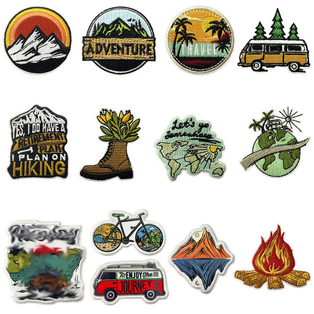 Wholesale  Pieces Outdoor Travel Camping Style DIY Patches