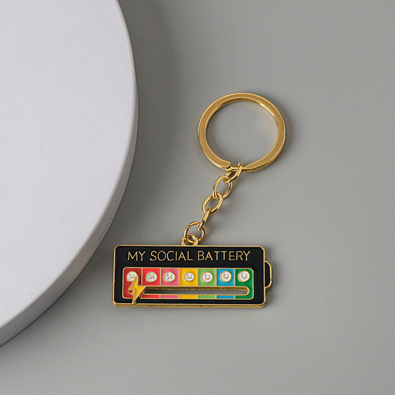 Wholesale My Social Power Alloy Keychain