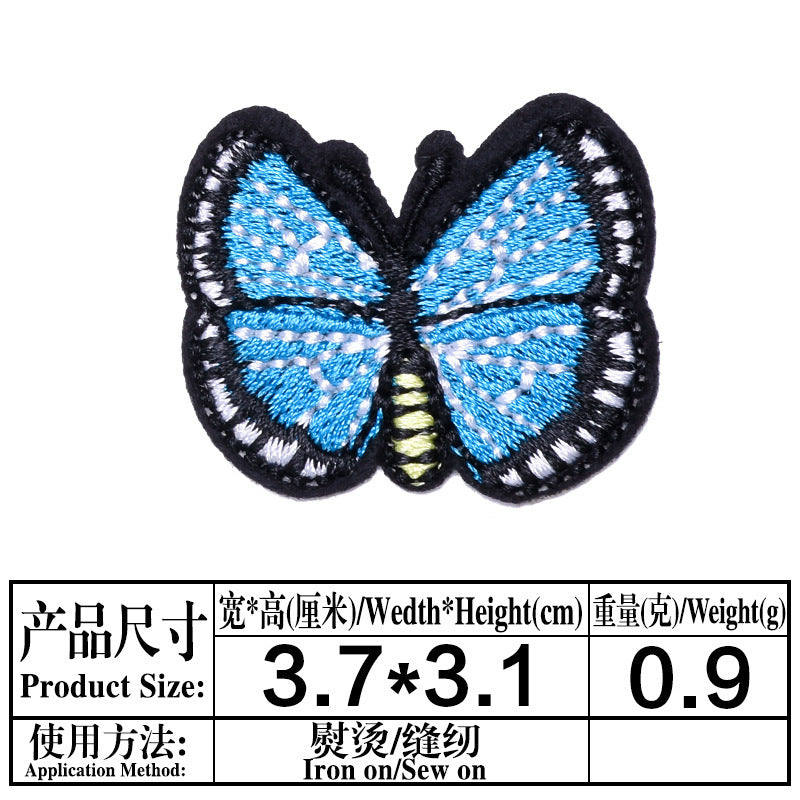 Wholesale Butterfly Dragonfly Embroidered Iron On Cloth Patches 9 Pack Adhesive Backing For Clothing DIY Craft Supply Boutique Resale