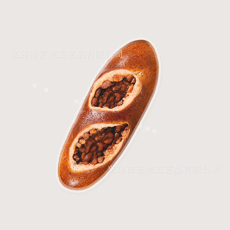 Wholesale New simulation bagels hand-made bread keychain creative acrylic jewelry bag pendant