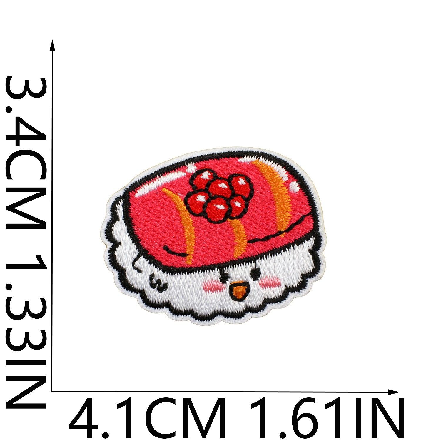 Wholesale Cartoon Salmon Sushi Embroidered Patch For Clothing DIY Decorative Accent