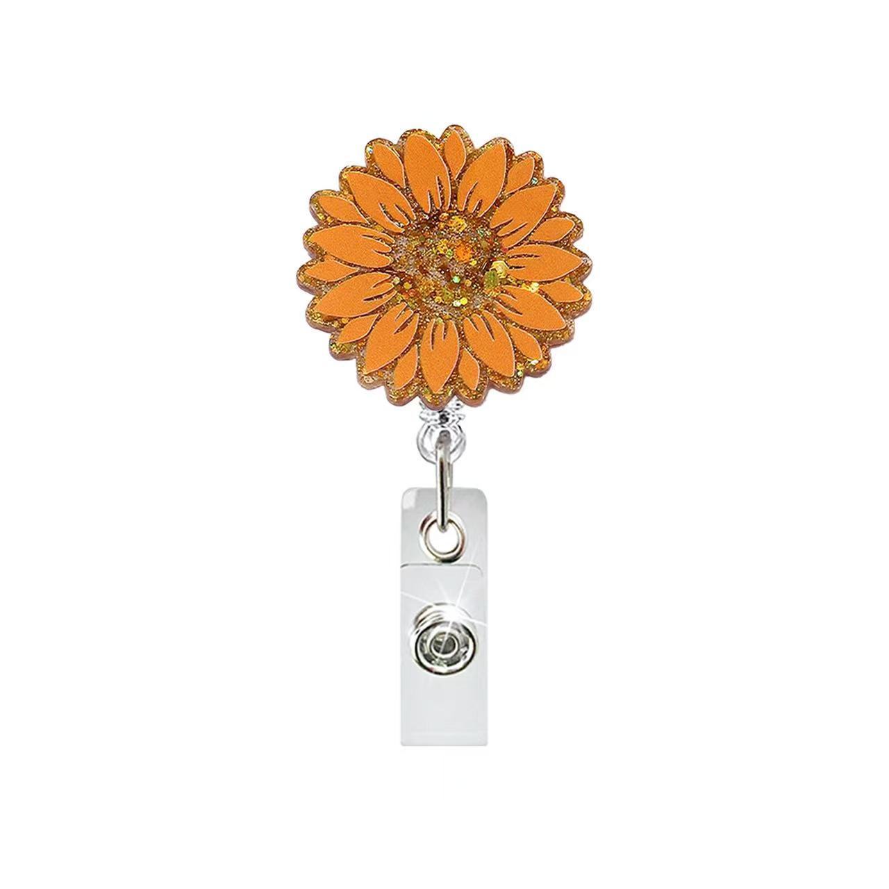 Wholesale Colorful petals sunflower flowers Badge Reels