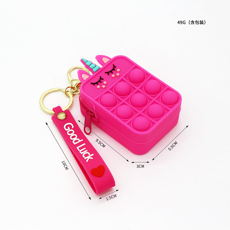 Wholesale Silicone Zero Wallet  Fruit Cartoon Keychain