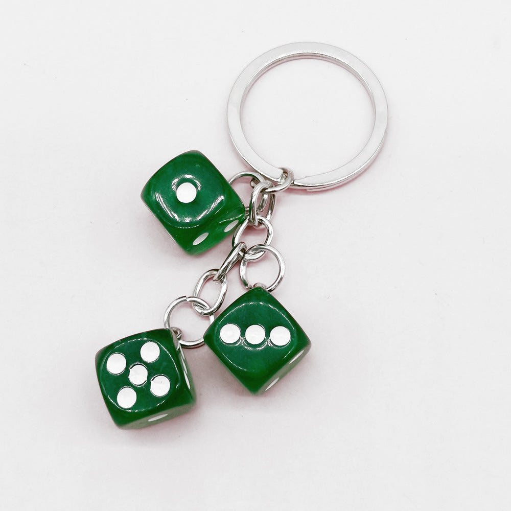Wholesale Smiley Face Dice Number Personalized Keychain
