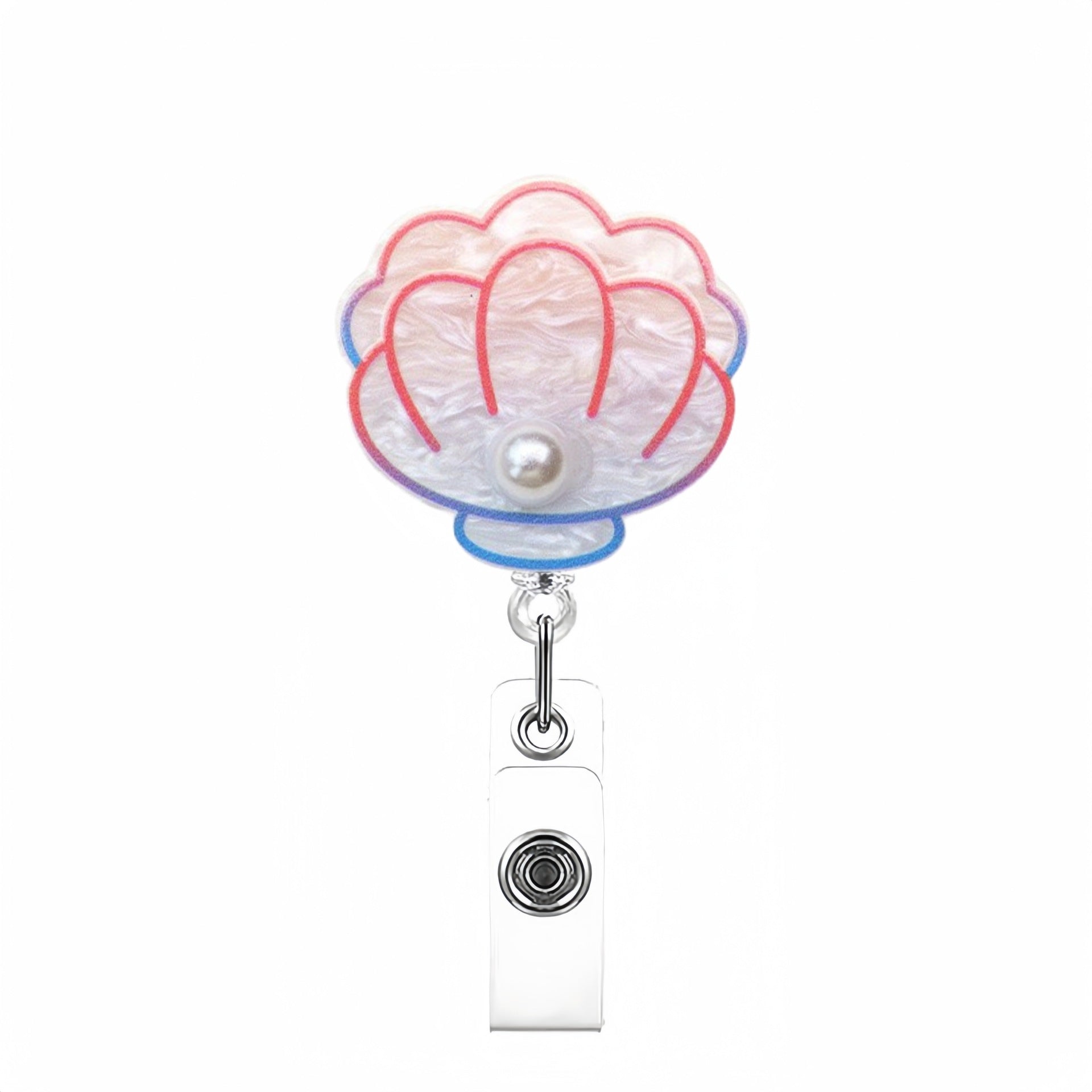 Wholesale Colorful marine animal creative retractable badge clip keychain