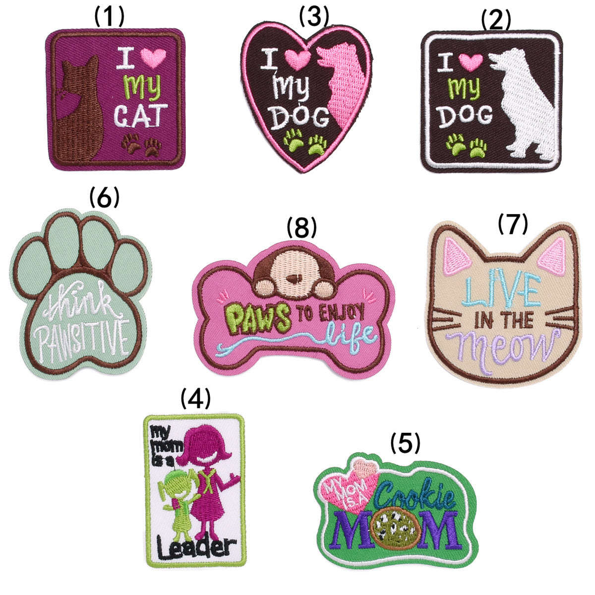 Wholesale Embroidered Cloth Cartoon Patches Set Of 8 Decorative Sew On Accent For Clothing