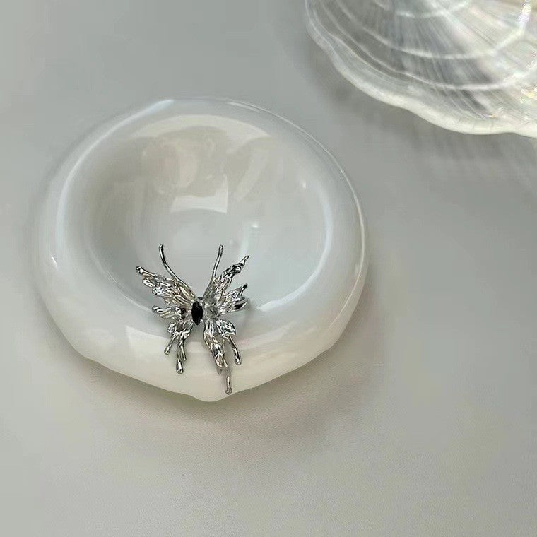 Wholesale Open Cut Adjustable Gothic Black Rose Alloy Rings