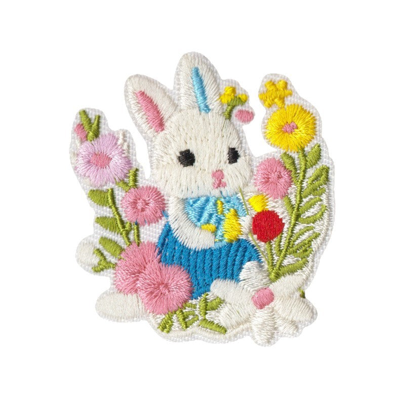 Wholesale Embroidered Cartoon Rabbit No Sew Patches 10Pcs For Clothing Repair Kids Down et Decorative Gift