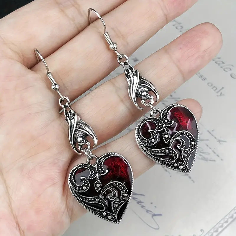 Wholesale  Women' s Alloy Gothic Dark Bat Earrings