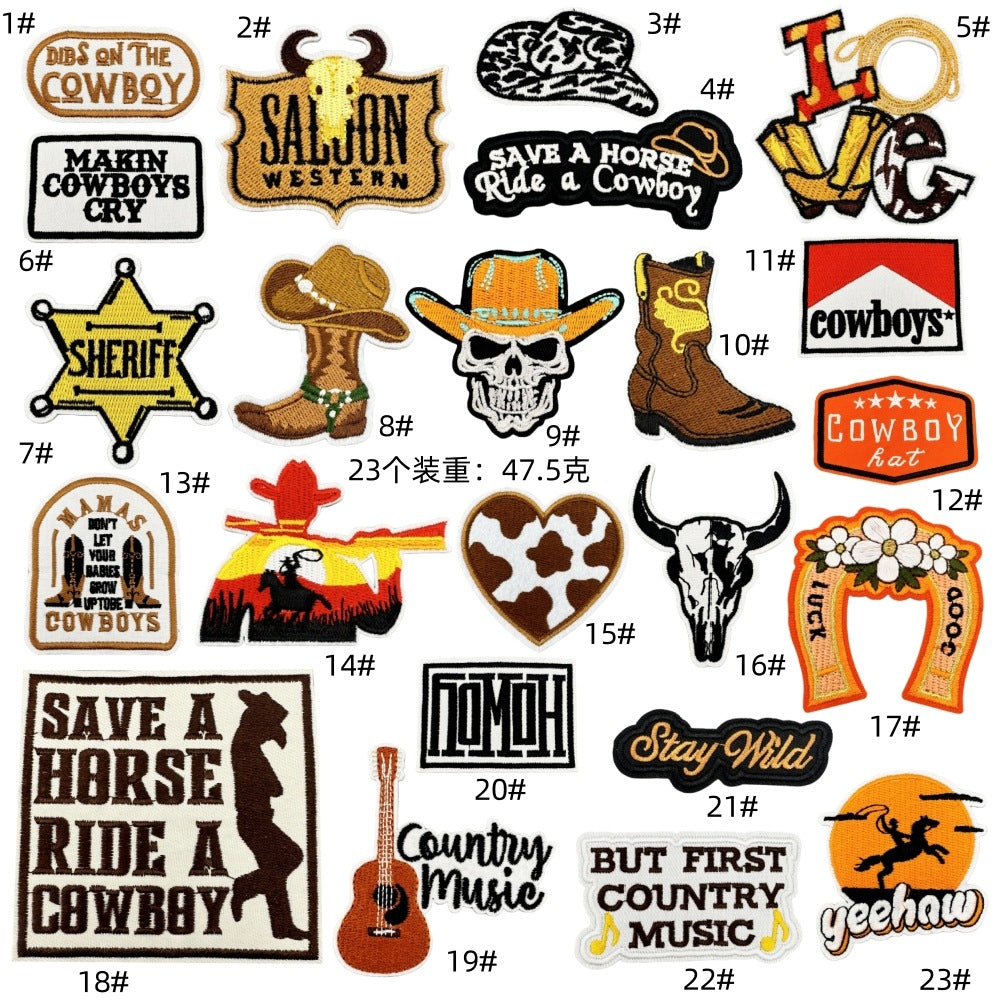 Wholesale Western Boy Denim Patch