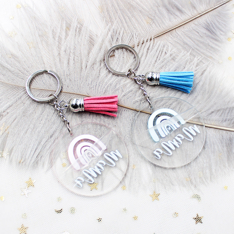 Wholesale MAMA Keychain Ladies Gift Glitter Acrylic Keychain