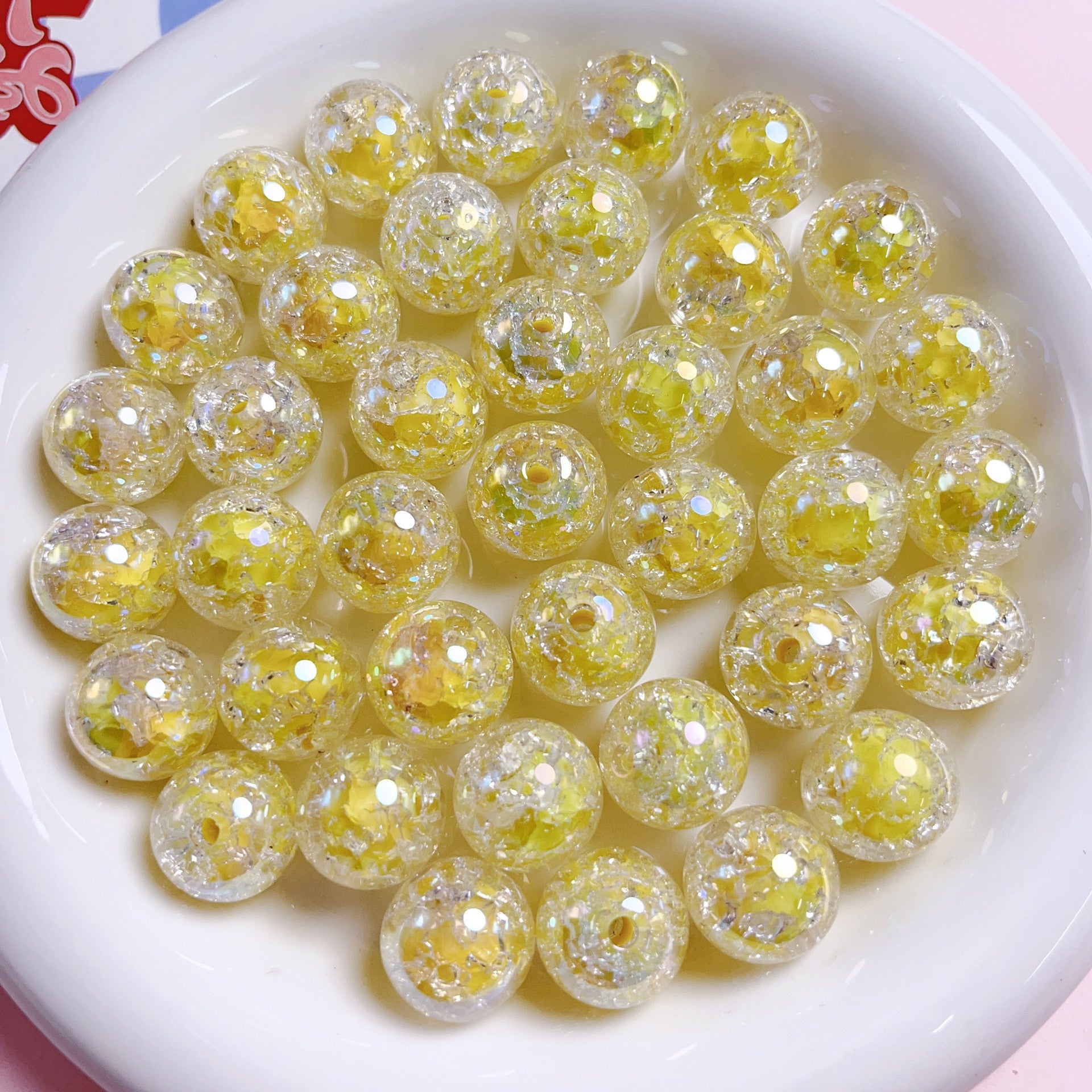 Wholesale 16mm 10PCS/PACK Luminous Burst Acrylic Beads