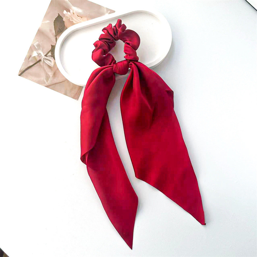 Wholesale Ponytail Ribbons Satin Scrunchies Hair Accessories Hair Scrunchies