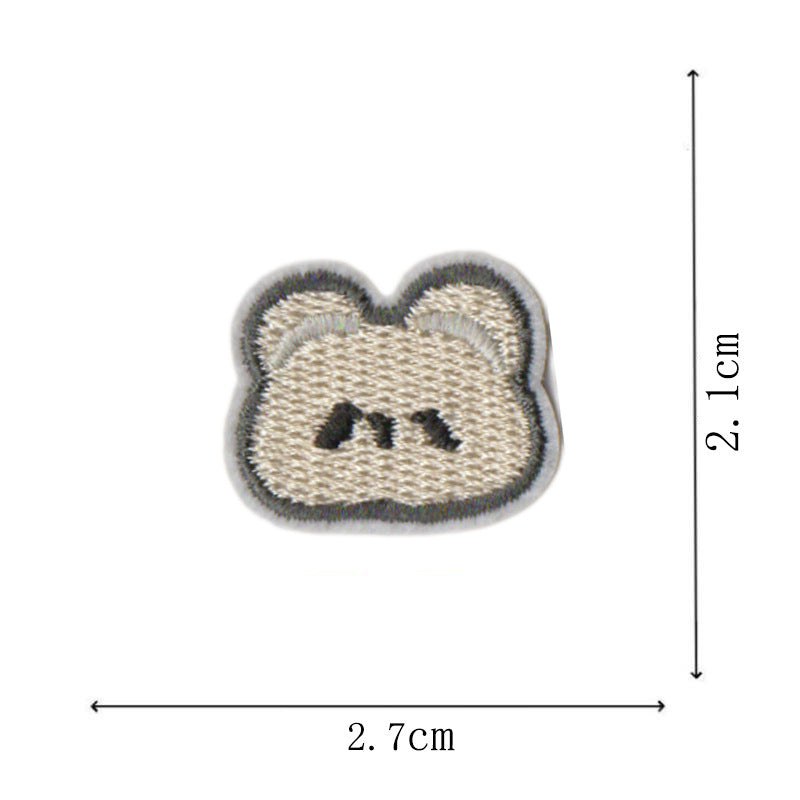 Wholesale Polyester Cotton Animal Embroidery Patches Cute Panda Dog Rabbit Designs For Kids Clothing DIY Craft Supply