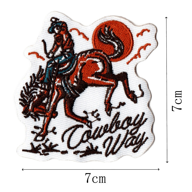 Wholesale Western Cowboy English Letter Embroidery DIY Patches