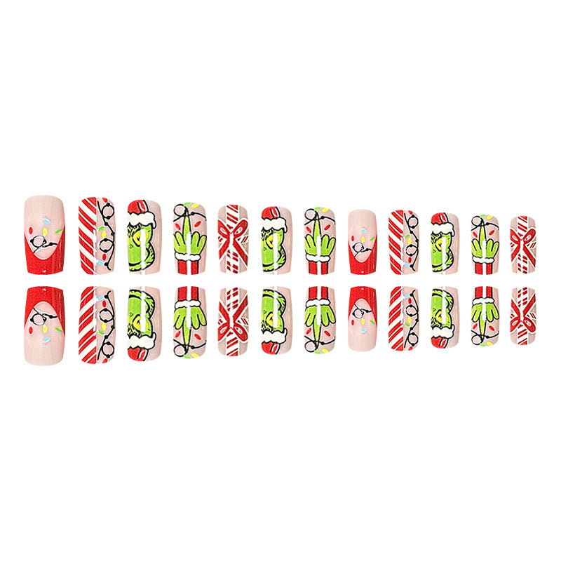 Wholesale Plastic Christmas Bow Fake Nails