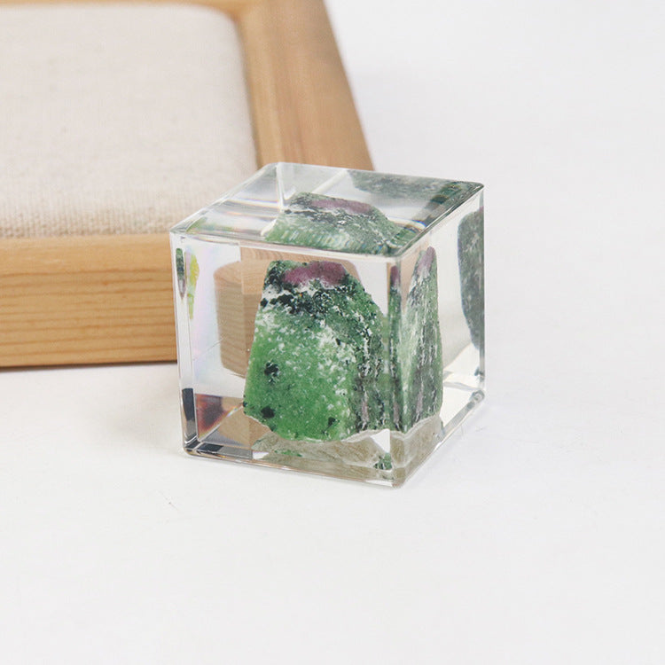 Wholesale 6pcs Natural Color Mineral Resin Drip Glue Crafts Ornaments