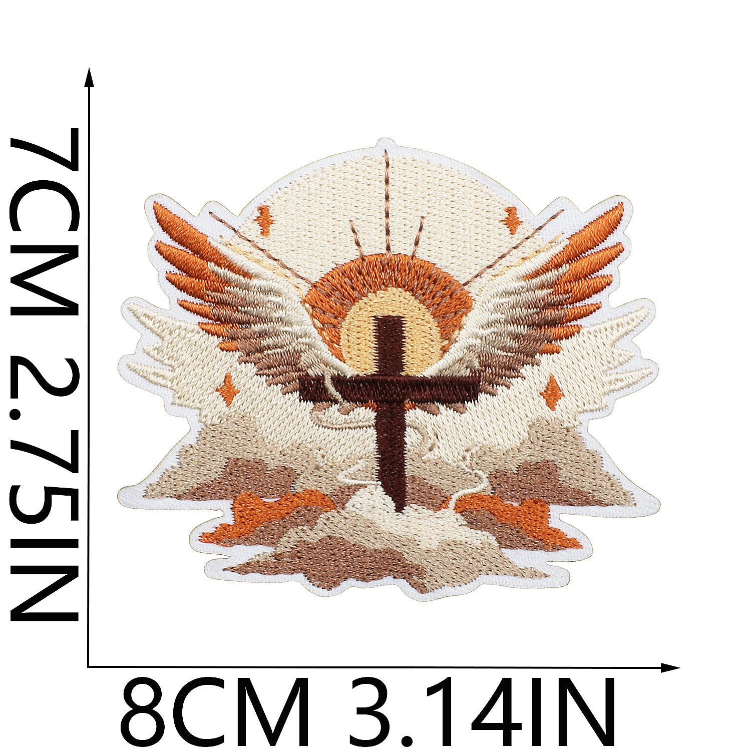 Wholesale Faith Letter Series Embroidered Fabric Patch with Cross  DIY Patches