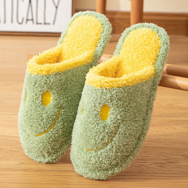 Wholesale Plush Winter Indoor Home Fur Couple Non-slip Warm Cute Slippers