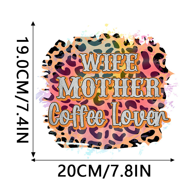 Wholesale 10pcs Leopard print coffee UV DTF Ready to Press Transfers Wraps