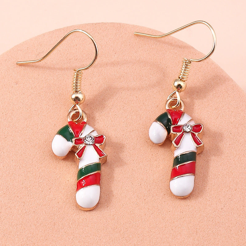 Wholesale Christmas Elk Santa Claus Snowman Christmas Tree Alloy Earrings Set