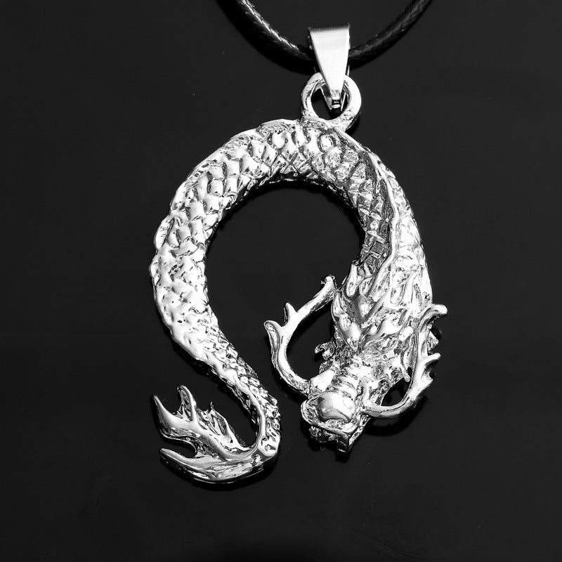 Wholesale Retro Domineering Crown Tag Necklace