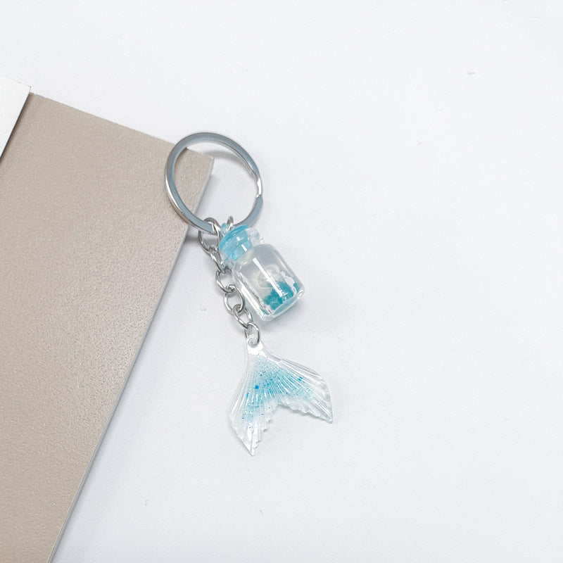 Wholesale Zinc Alloy Gradient Mermaid Keychain