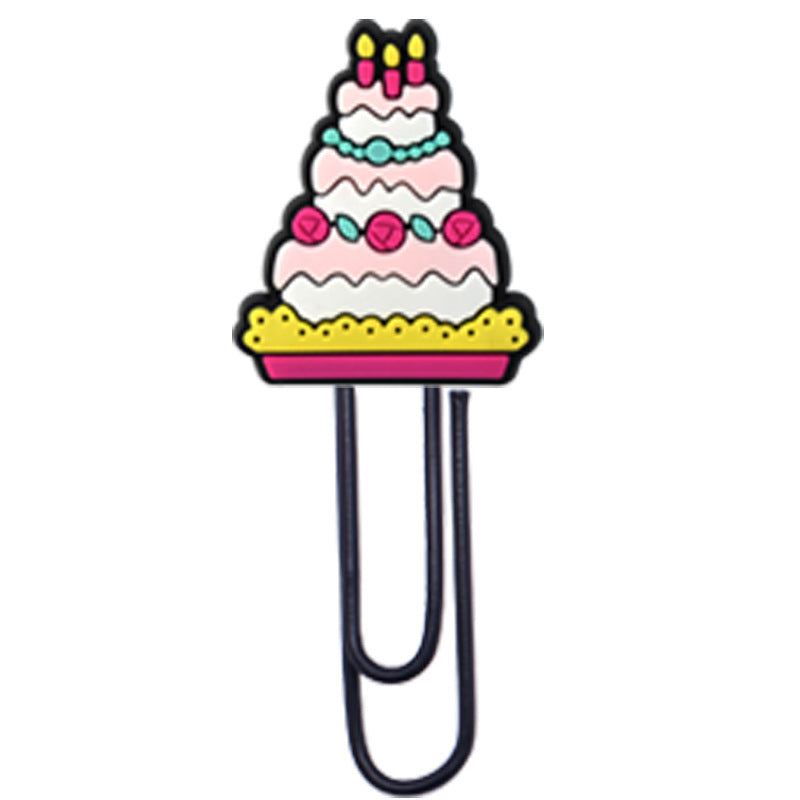 Wholesale Random 50pcs Birthday Cake Paper Clip Bookmark
