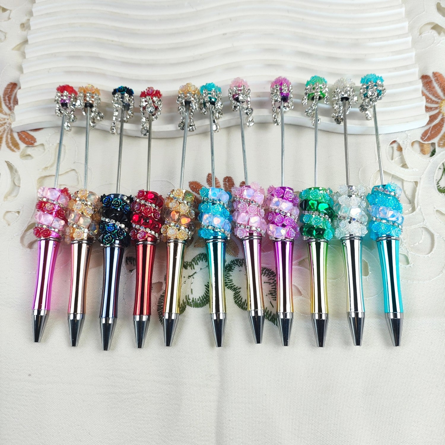 Wholesale Flash Rose Beadable Pen