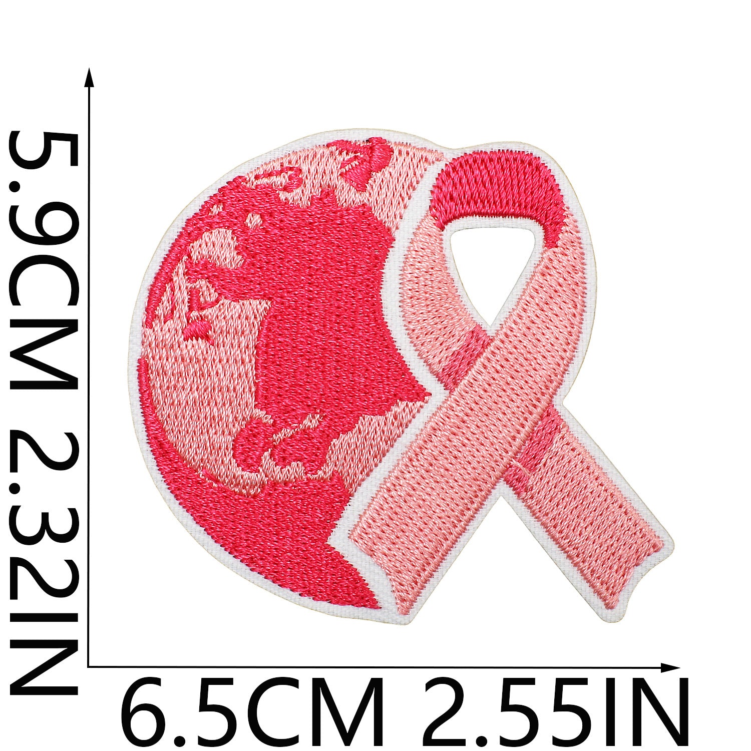 Wholesale Health Day Care for Women Pink Embroidery DIY Patches