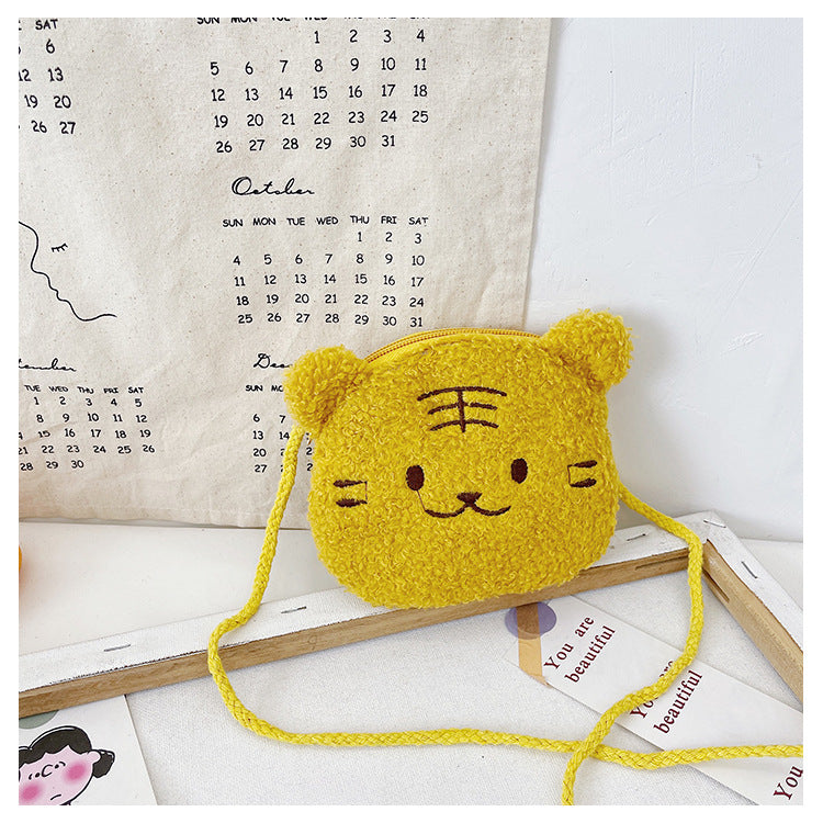 Wholesale Cute Plush One Shoulder Crossbody Round Kids Bag