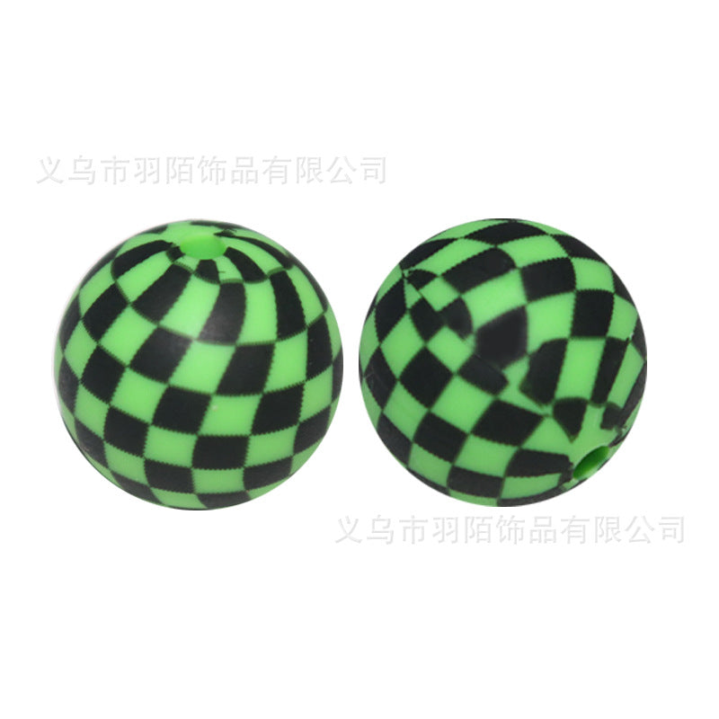 Wholesale 50pcs Silicone Grid Water Transfer Printing Beads
