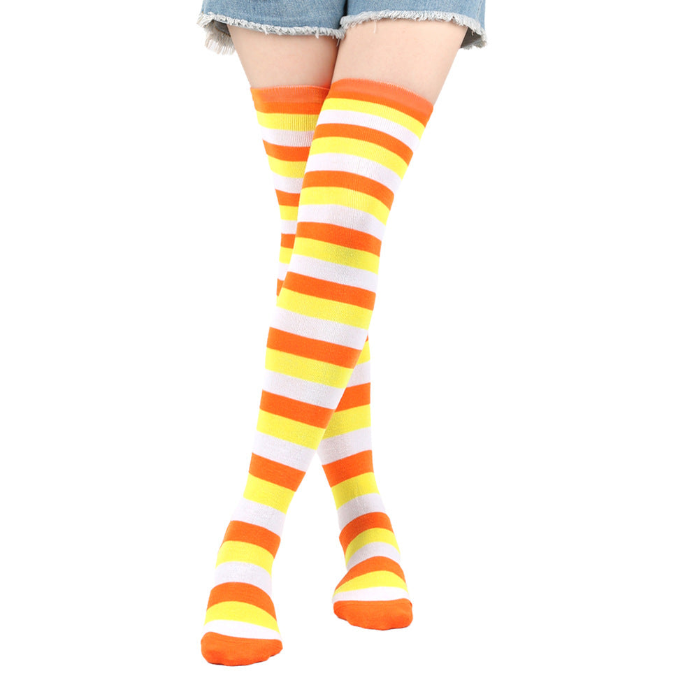 Wholesale Halloween Zebra Over-the-Knee Striped Socks