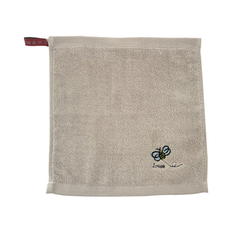 Wholesale cotton embroidered square towel 25*25 kindergarten early education class wipe hand wash face small square towel saliva Towel
