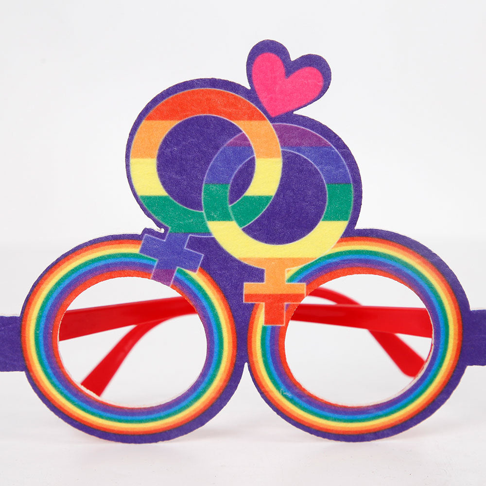 Wholesale party decoration supplies photo props rainbow glasses frame