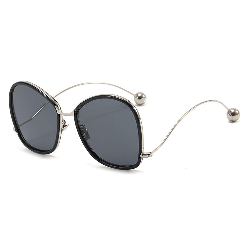 Gafas de sol curvas de metal de metal al por mayor